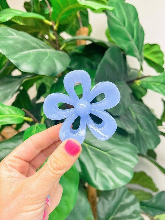 Acrylic Open Flower Hair Clips